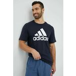 adidas Majica Essentials Single Jersey Big Logo T-Shirt IC9348 Modra Regular Fit