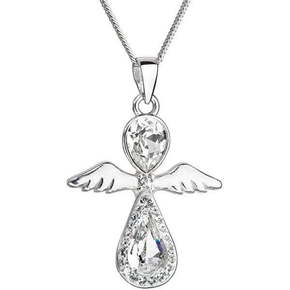 Evolution Group Nežna srebrna ogrlica Angel s Swarovski 32072.1 (verižica