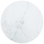 shumee Mizna plošča bela Ø30x0,8 cm kaljeno steklo z marmorjem