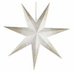 Emos Viseča papirnata zvezda z zlatimi bleščicami na robovih, za notranje prostore, 60 cm, bela