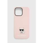 Karl Lagerfeld Choupette Body ovitek za iPhone 14 Pro Max, silikonski, roza (KLHCP14XSLCTPI)