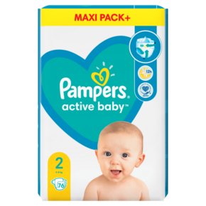 PAMPERS PLENICE pleničke Active Baby Maxi pack+