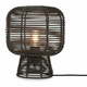 Črna namizna svetilka s senčnikom iz ratana (višina 30 cm) Tanami – Good&amp;Mojo