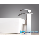 Kopalniška armatura za umivalnik z obliko slapa | Predstavljamo vam elegantna kopalniška pipa EYN 103 (Barva - zaključni sloj: Krom, Pritrditev: Na pu