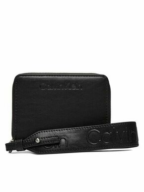 Calvin Klein Velika ženska denarnica Gracie Wallet W/Strap Md K60K611387 Črna