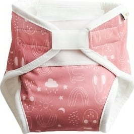 "Vimse All-in-One tkaninske pleničke za novorojenčke - Rusty Pink Teddy"