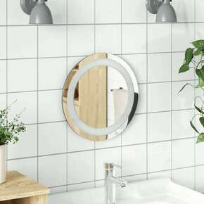 VidaXL LED kopalniško ogledalo 30 cm okroglo