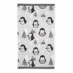 Svetlo siva bombažna brisača 50x85 cm Cosy Penguin – Catherine Lansfield
