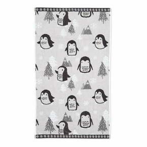 Svetlo siva bombažna brisača 50x85 cm Cosy Penguin – Catherine Lansfield