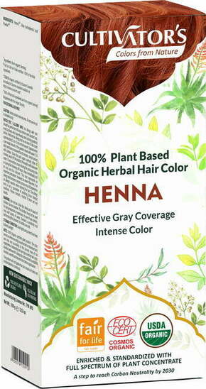 "CULTIVATOR'S Organic Herbal Hair Color - Henna - 100 g"