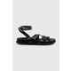 Sandali Roxy Ahri ženski, črna barva, ARJL200837 - črna. Sandali iz kolekcije Roxy. Model je izdelan iz ekološkega usnja. Model z mehkim, oblikovanim vložkom zagotavlja udobje.