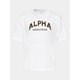 Bombažna kratka majica Alpha Industries College moška, bela barva, 146501 - bela. Kratka majica iz kolekcije Alpha Industries, izdelana iz pletenine. Model iz izjemno udobne bombažne tkanine.