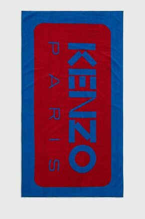 Bombažna brisača Kenzo - modra. Srednje velika brisača iz kolekcije Kenzo. Model izdelan iz bombažnega