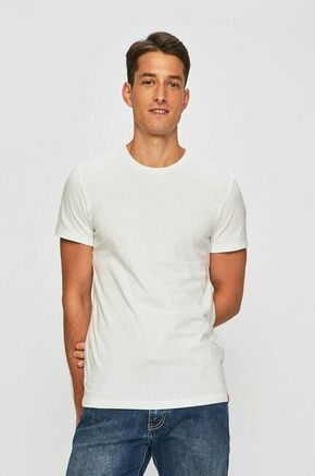 Levi's t-shirt (2 pack) - bela. T-shirt iz kolekcije Levi's. Model izdelan iz enobarvne pletenine.