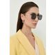 Sončna očala Gucci ženski, zlata barva - zlata. Sončna očala iz kolekcije Gucci. Model z enobarvnimi stekli in okvirji iz kovine. Ima filter UV 400.