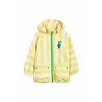 Otroška jakna Mini Rodini rumena barva - rumena. Otroški jakna iz kolekcije Mini Rodini. Nepodložen model, izdelan iz vzorčastega materiala.