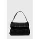 Torbica Karl Lagerfeld črna barva - črna. Velika nakupovalna torbica iz kolekcije Karl Lagerfeld. Model na zapenjanje, izdelan iz ekološkega usnja.