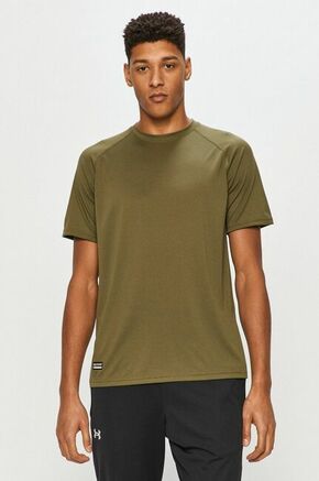 Under Armour t-shirt - zelena. T-shirt iz kolekcije Under Armour. Model izdelan iz tanke