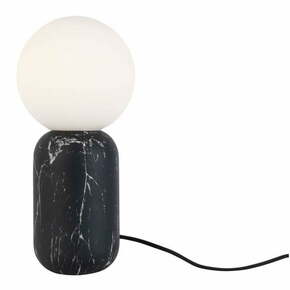Črna namizna svetilka v marmornatem dekorju Leitmotiv Gala