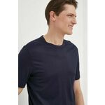 Kratka majica BOSS moški, mornarsko modra barva - mornarsko modra. Kratka majica iz kolekcije BOSS, izdelana iz tanke, elastične pletenine. Model iz izjemno udobne tkanine z visoko vsebnostjo bombaža.
