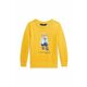 Otroški pulover Polo Ralph Lauren rumena barva - rumena. Otroški pulover iz kolekcije Polo Ralph Lauren. Model izdelan iz pletenine s potiskom.