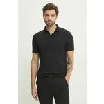 Polo Karl Lagerfeld moški, črna barva, 500221.745750 - črna. Polo iz kolekcije Karl Lagerfeld, izdelan iz enobarvne pletenine. Model iz izjemno udobne tkanine z visoko vsebnostjo bombaža.