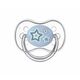 Silikonska duda simetrična 0-6m Novorojenček - modra