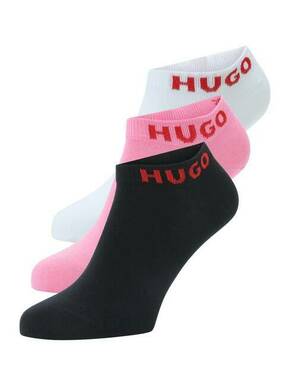 Nogavice HUGO 3-pack ženski - pisana. Kratke nogavice iz kolekcije HUGO. Model izdelan iz elastičnega materiala. V kompletu so trije pari.