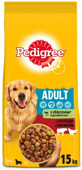 Pedigree hrana za odrasle pse z govedino in piščancem 7 kg