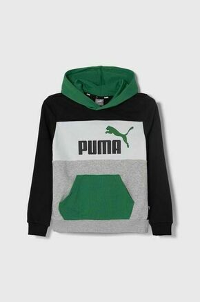Otroški pulover Puma ESS BLOCK TR B zelena barva