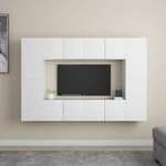 Komplet TV omaric 8-delni bela iverna plošča - vidaXL - Bela - 78,84 - 60 x 30 x 30 cm - vidaXL
