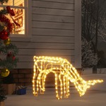 vidaXL Zložljiva figura severni jelen s 144 toplo belimi LED lučkami