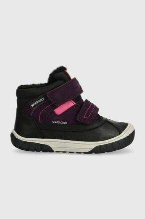 Otroški zimski škornji Geox B262LD 022FU B OMAR WPF vijolična barva - vijolična. Zimski čevlji iz kolekcije Geox. Podloženi model izdelan iz kombinacije semiš usnja