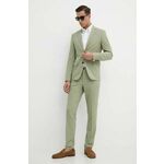 Moška obleka Lindbergh moški, zelena barva - zelena. Obleka iz kolekcije Lindbergh izdelana iz enobarvne tkanine. Poliester zagotavlja večjo odpornost na gubanje.