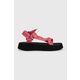 Sandali Calvin Klein Jeans PREFRESATO SANDAL WEBBING XRAY ženski, roza barva, YW0YW00969 - roza. Sandali iz kolekcije Calvin Klein Jeans. Model izdelan iz tekstilnega materiala. Lahek in udoben model, idealen za vsakodnevno nošenje.