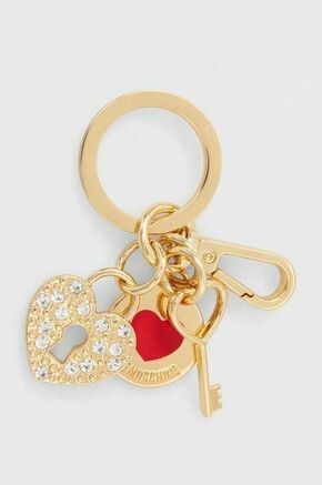 Obesek za ključe Love Moschino - pisana. Obesek za ključe iz kolekcije Love Moschino. Model z dekorativnimi obeski izdelan iz kovine.