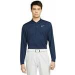 Nike Dri-Fit Victory Solid Mens Long Sleeve Polo College Navy/White 2XL
