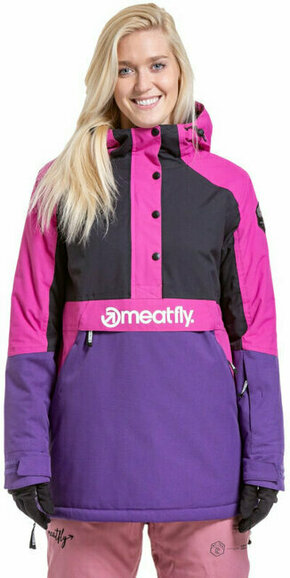 Meatfly Aiko Womens SNB and Ski Jacket Petunia/Black L