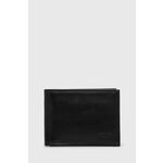 Usnjena denarnica Levi's črna barva - črna. Mala denarnica iz kolekcije Levi's. Model izdelan iz naravnega usnja.