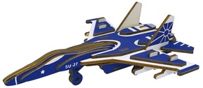 Woodcraft Lesena 3D sestavljanka Bojno letalo SU27