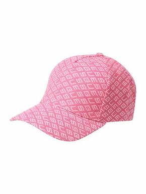 Kapa s šiltom Guess roza barva - roza. Kapa s šiltom vrste baseball iz kolekcije Guess. Model izdelan iz vzorčaste tkanine.