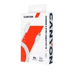 Canyon CFI-12 USB-C -Lightning kabel , PD 20W, bel (CNE-CFI12W)