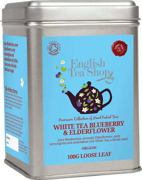 English Tea Shop Bio beli čaj z borovnicami in bezgom - 100 g