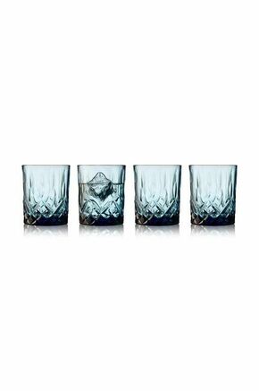 Set kozarcev za viski Lyngby Sorrento 4-pack - modra. Set kozarcev za viski iz kolekcije Lyngby. Model izdelan iz stekla.
