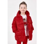 Otroška jakna Mayoral rdeča barva - rdeča. Jakna iz kolekcije Mayoral. Podložen model, izdelan iz materiala. Izdelek vsebuje reciklirana vlakna.