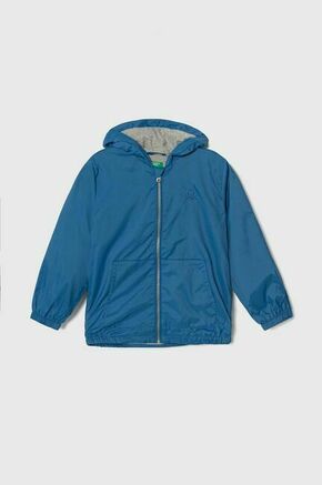 Otroška jakna United Colors of Benetton - modra. Otroški jakna iz kolekcije United Colors of Benetton. Nepodložen model