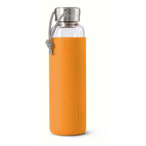 Steklenica za vodo z oranžnim silikonskim ovitkom Black + Blum G-Bottle