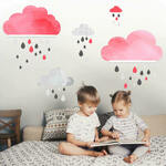 Nalepke oblakov za policami IKEA 006op