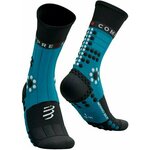 Compressport Pro Racing Socks Winter Trail Mosaic Blue/Black T4 Tekaške nogavice