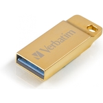 USB ključ, 16GB, USB 3.0, VERBATIM "Exclusive Metal" zlat